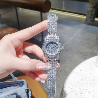 XẢ RẺ ĐỒNG HỒ NỮ THỜI TRANG TROPARD FULL HỘT ĐÁ MÀU BẠC