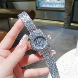 XẢ RẺ ĐỒNG HỒ NỮ THỜI TRANG TROPARD FULL HỘT ĐÁ MÀU BẠC
