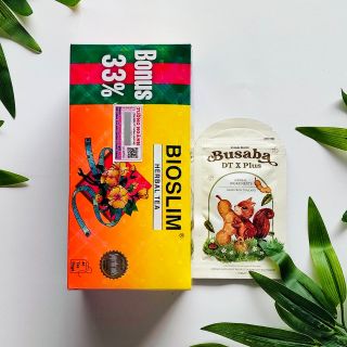 COMBO 2 SẢN PHẨM THẢO MỘC BIOSLIM HERBAL TEA & BUSABA DT X PLUS BODY SLIMMING