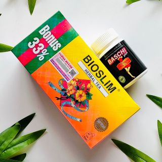 COMBO THẢO MỘC TỰ NHIÊN BASCHI ĐEN PLUS & BIOSLIM HERBAL TEA XUẤT SẮC.
