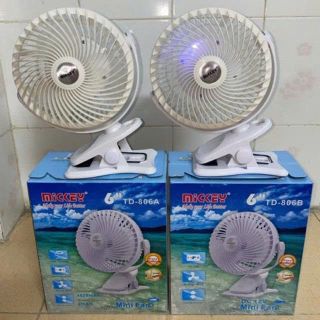 QUẠT TÍCH ĐIỆN KẸP BÀN MICKEY TD- 806B