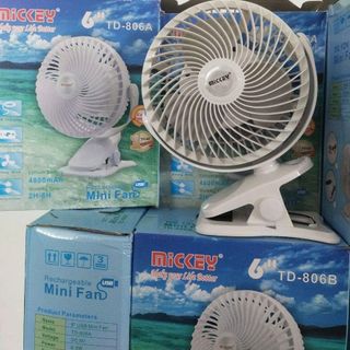 QUẠT TÍCH ĐIỆN KẸP BÀN MICKEY TD- 806B