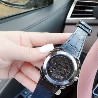 XẢ NHANH ĐỒNG HỒ NAM TRUNG CẤP PVLGARI DÂY DA CHẠY FULL KIM