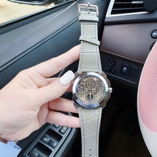 XẢ NHANH ĐỒNG HỒ NAM TRUNG CẤP PVLGARI DÂY DA CHẠY FULL KIM