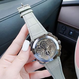 XẢ NHANH ĐỒNG HỒ NAM TRUNG CẤP PVLGARI DÂY DA CHẠY FULL KIM