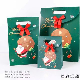 TÚI QUÀ GIÁNG SINH CÓ NẮP  SIZE L(32x24x10.5)cm