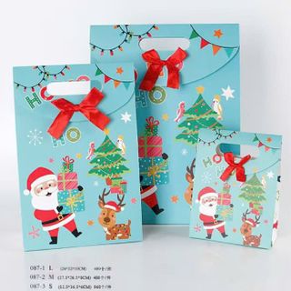 TÚI QUÀ GIÁNG SINH CÓ NẮP  SIZE L(32x24x10.5)cm