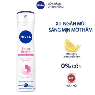 [Hàng CTY]Xịt khử mùi Nivea 150ml Radiant & smooth