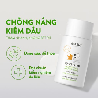 [Hàng Full tem]Kem chống nắng Babe 50ml chữ xanh