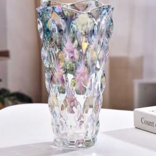 Lọ Hoa Thuỷ Tinh Rẻ YH 25cm 7 sắc cầu vồng (THÙNG 12C)