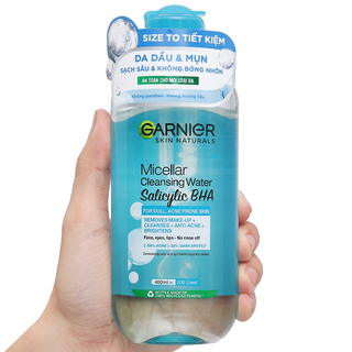 [Authentic]Tẩy trang Garnier 400ml Xanh BHA