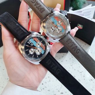 XẢ KHO ĐỒNG HỒ NAM TRUNG CẤP TAD HEUER CHONOGRAP DÂY DA LỘN