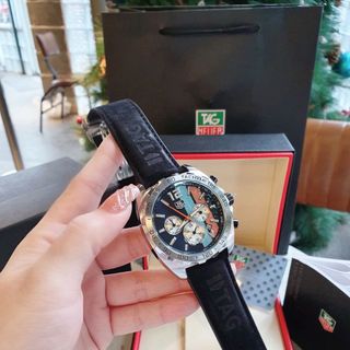 XẢ KHO ĐỒNG HỒ NAM TRUNG CẤP TAD HEUER CHONOGRAP DÂY DA LỘN
