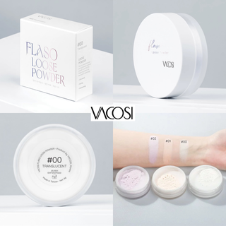 [Chính Hãng]Phấn phủ Vacosi Dạng bột (tone 00,01,02)