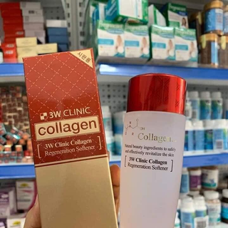 [Hàng Full tem]Toner 3W Clinic Collagen 150ml đỏ
