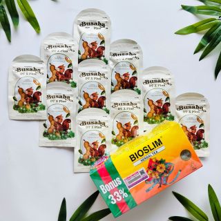 COMBO VITAMIN C THANH LỌC CƠ THỂ BIOSLIM HERBAL TEA + BUSHABA DETOX PLUS(10GÓI/70 VIÊN) KÉO LẠI TUỔI THANH XUÂN
