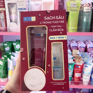 [Hàng Full tem]Set Sữa rửa mặt Hada Labo 100gr + Nước tẩy trang 40ml