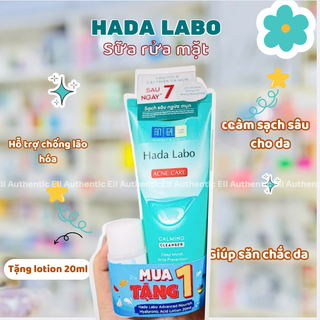 [Hàng Full tem]Sữa rửa mặt Hada Labo Xanh lá (tặng toner 20ml)