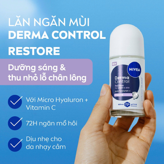 [Hàng CTY]Lăn khử mùi Nivea 50ml Derma (vạch tím)