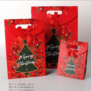 TÚI QUÀ GIÁNG SINH CÓ NẮP SIZE M (26.5x17.5x8)cm