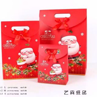 TÚI QUÀ GIÁNG SINH CÓ NẮP SIZE M (26.5x17.5x8)cm