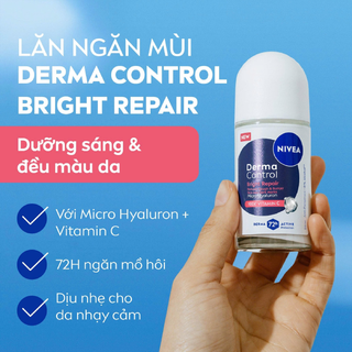 [Hàng CTY]Lăn khử mùi Nivea 50ml Derma (vạch hồng)