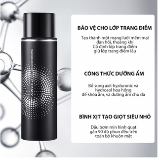 [Authentic]Xịt khoáng khóa nền Pramy 100ml đen