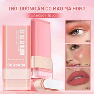 Thỏi Má Hồng Đa Năng Shiroada On The Go Blush 19g – Dưỡng Ẩm, Lên Màu Tự Nhiên Cho Môi, Má, Mắt