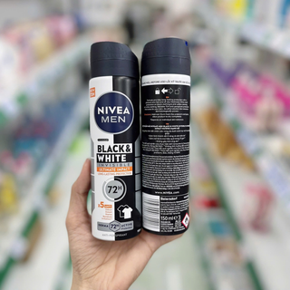 [Hàng CTY]Xịt khử mùi Nivea nam 150ml Black & White