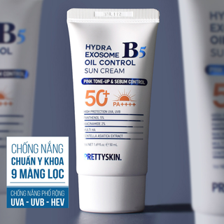 [Hàng Full tem]Kem chống nắng B5 Pretty Skin 50ml xanh đậm