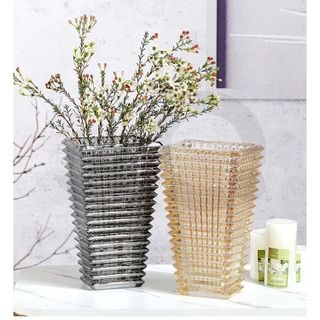 Lọ Hoa Thuỷ Tinh Kim Cương Tháp ( thùng mix màu ) 23cm ( THÙNG 12C )