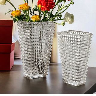 Lọ Hoa Thuỷ Tinh Kim Cương Tháp ( thùng mix màu ) 23cm ( THÙNG 12C )