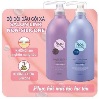 [Chính Ngạch]Dầu gội Salon Link Non Silicone 1000ml (xanh nhạt)