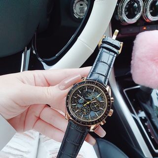 XẢ NHANH ĐỒNG HỒ NAM TRUNG CẤP ÔMEGHA DÂY DA CHONOGRAP