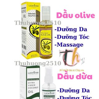 Dầu Dừa,Dầu Olive Lucky Star 100ml Dầu Dưỡng Da, Dầu Dưỡng Tóc, Dầu Massage