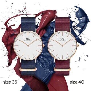 ĐỒNG HỒ NAM NỮ CAO CẤP DANIEL W CLASSIC DÂY DÙ MẶT TRẮNG FULLBOX TEM
