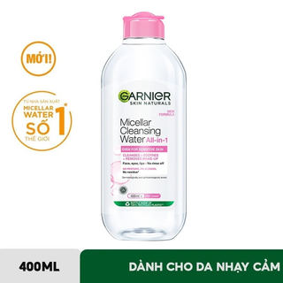 [Hàng Full tem]Tẩy trang Garnier 400ml Hồng