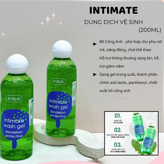[Authentic]Dung dịch vệ sinh Intimate 200ml (Bồ Công Anh)