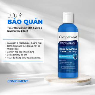 [Hàng CTY]Toner Compliment 200ml (nắp trắng vạch xanh)