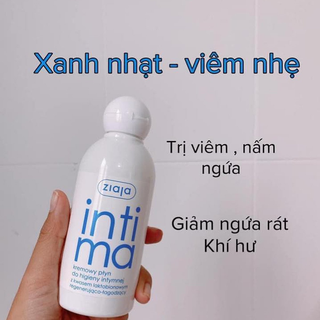 [Authentic]Dung dịch vệ sinh Intimate Ziaja 200ml (xanh nhạt