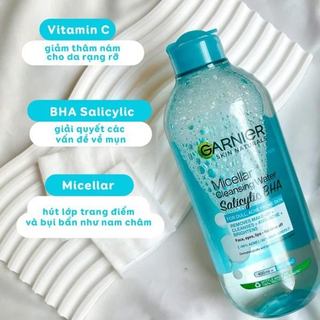 [Hàng Full tem]Tẩy trang Garnier Xanh BHA 400ml
