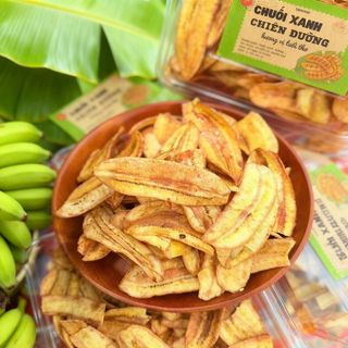 CHUỐI XANH CHIÊN ĐƯỜNG – GIÒN NGỌT CHUẨN VỊ QUÊ NHÀ 500G - WINNIE HOUSE