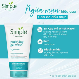 [Authentic]Sữa Rửa Mặt Simple Purifying Gel Wash 150ml