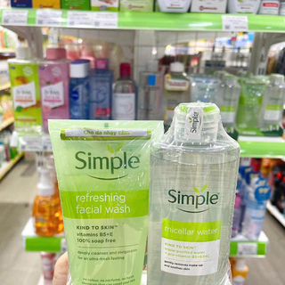 [Authentic]Set sữa rửa mặt + Tẩy Trang Simple (150ml + 200ml)