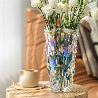 Lọ Hoa Thuỷ Tinh Rẻ YH 25cm 7 sắc cầu vồng (THÙNG 12C)