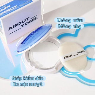 [Authentic]Phấn phủ About Tone Trắng vạch xanh 8gr