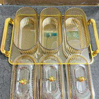 Khay Mứt Mika , Bộ 3 Hũ Mứt Dài ( THÙNG 24B )