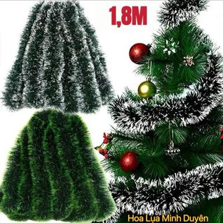 [Combo 5,10] Dây Kim Tuyến Trang Trí Noel, Dây Thông Noel , Dây Chồn dài 1,8m , KT 9cm , 11cm , 15cm . Trang Trí Noel , Giáng Sinh , Làm vòng Nguyệt Quế