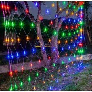 DÂY ĐÈN RÈM LƯỚI MẮT CÁ NHIỀU MÀU 2m x1,5m