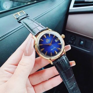 SALE NHANH ĐỒNG HỒ CƠ NAM CAO CẤP OGIENT DÂY DA ĐEN